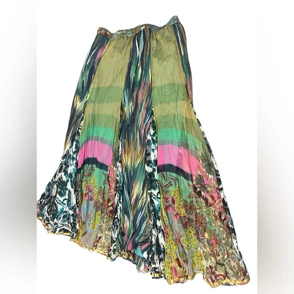 Soft Surroundings Maxi Skirt TM Medium Boho Colorful Broom Hippie Peasant - Picture 2 of 7